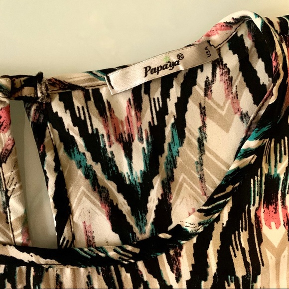 Papaya folk western pattern sleeveless top - Picture 4 of 5